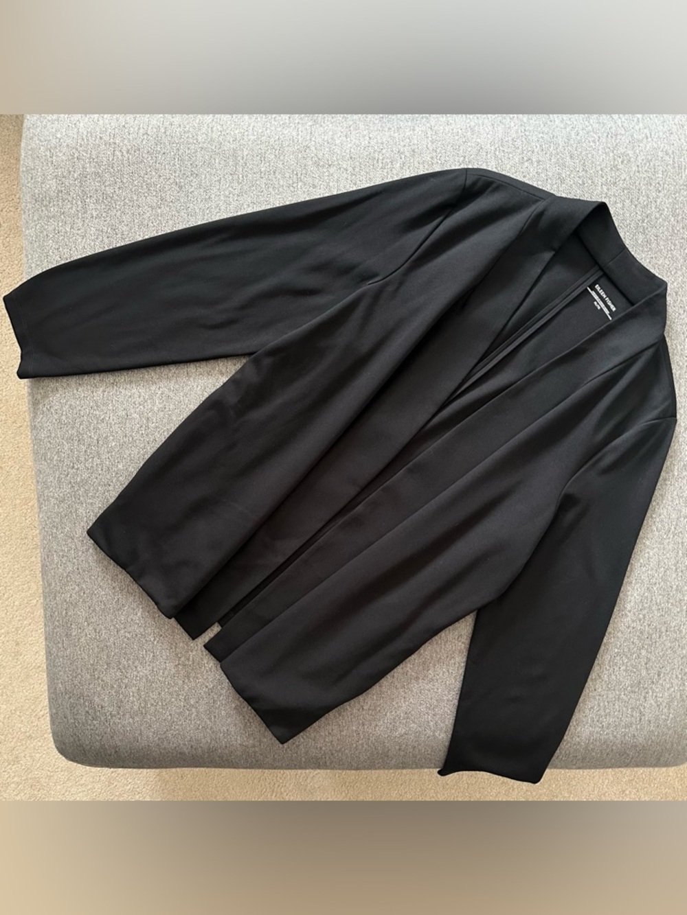 Eileen Fisher Black Open Front Cardigan Sweater XL